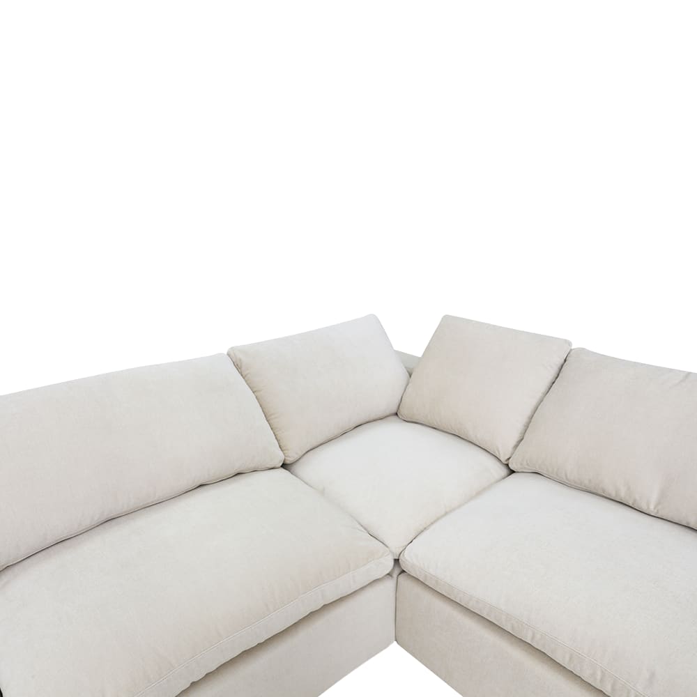 Cloud Muse Flax Modular Sofa - 4 Piece color Muse Flax