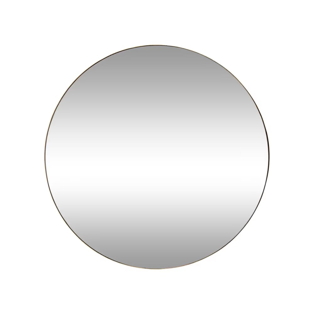 Minim Round Wall Mirror Gold - 90cm color Gold