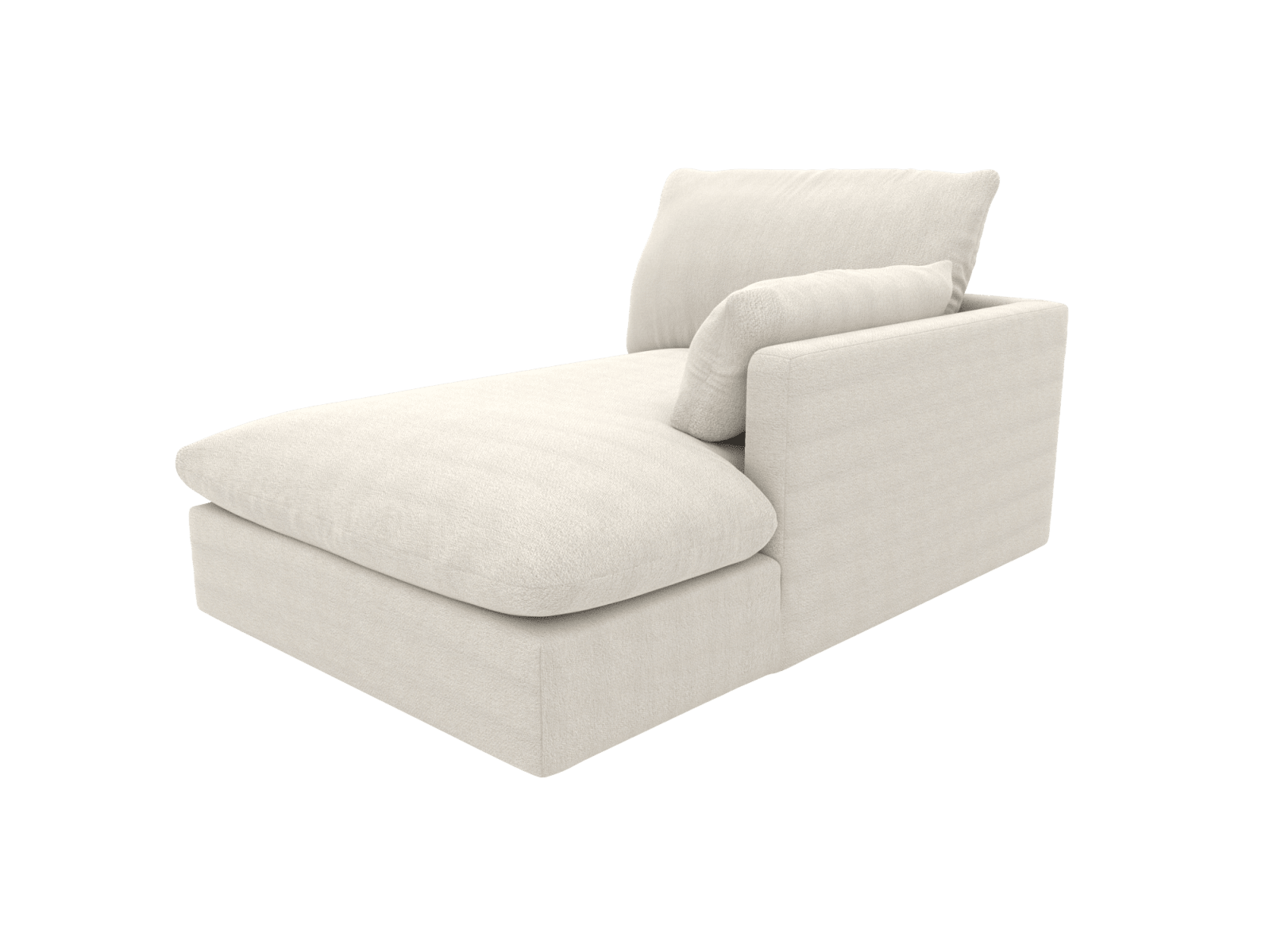 Willow California Ivory Chaise Right Arm Facing Sofa Module color California Ivory
