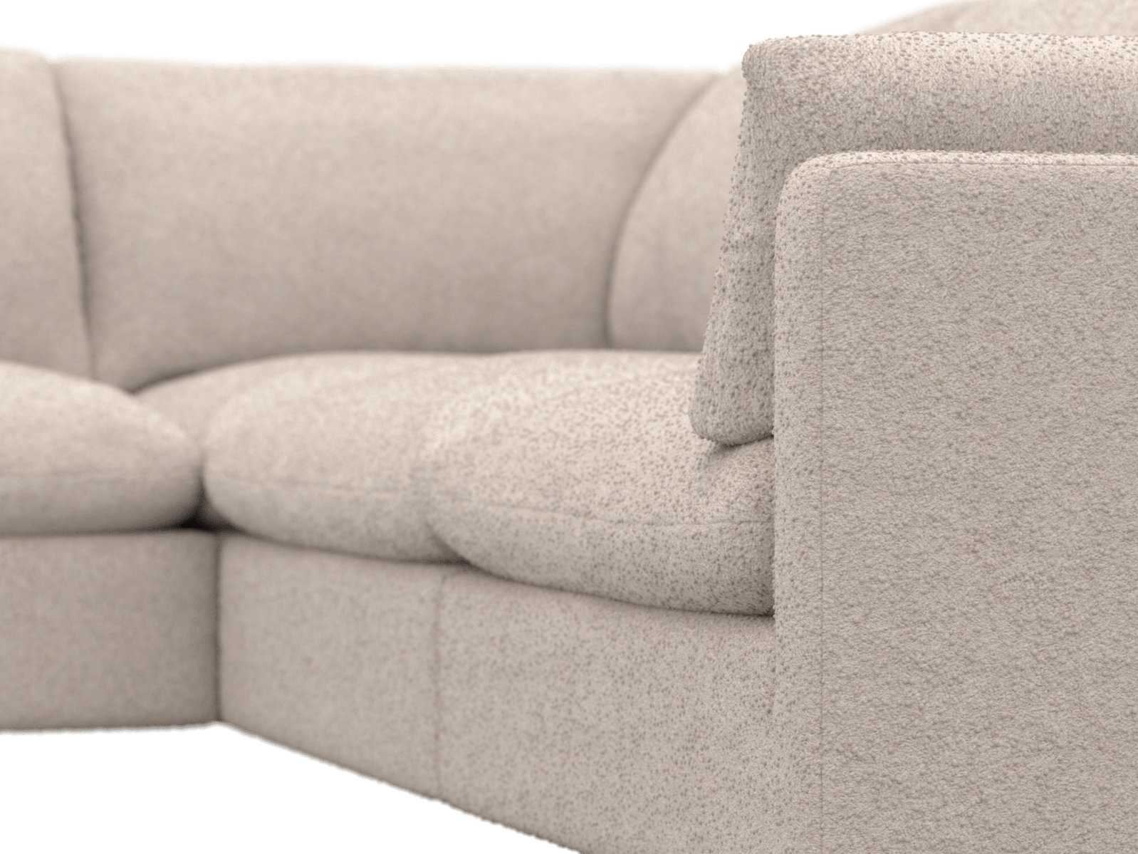 Willow Boucle Pumice Corner Sofa - 4 Seater LAF Terminal color Boucle Pumice