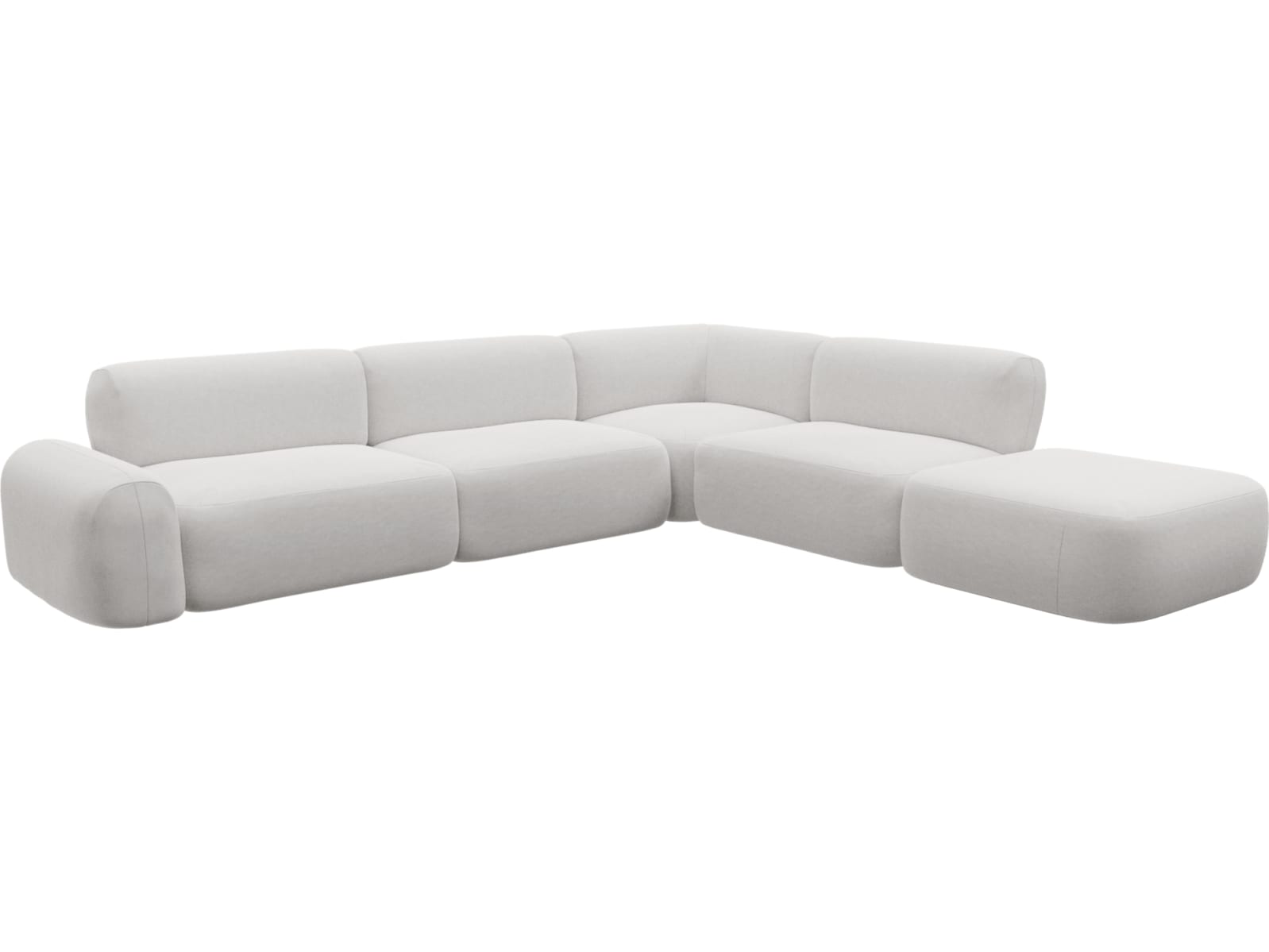 Beckett Muse Frost Modular Sofa - 6 Piece color Muse Frost