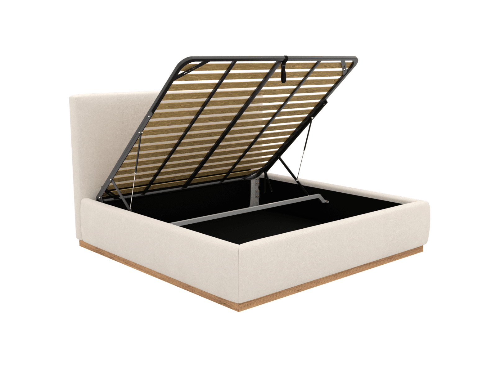 Haven Gas Lift Bed View Cream King color View Cream
