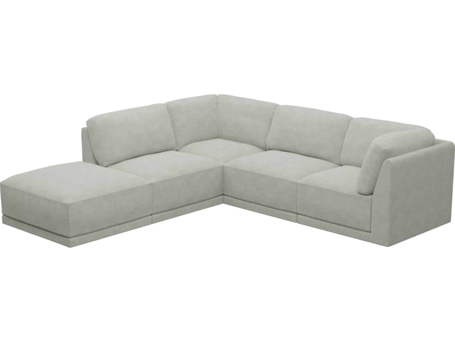 Emily Modular Sofa Toorak Pebble - 5 Piece color Toorak Pebble