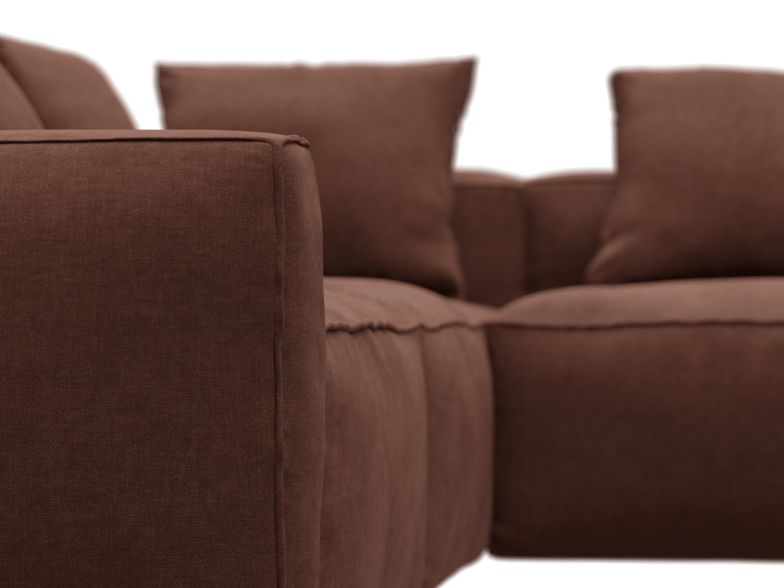 Riley Apt Muse Rust Corner Sofa - 5 Seater color Muse Rust