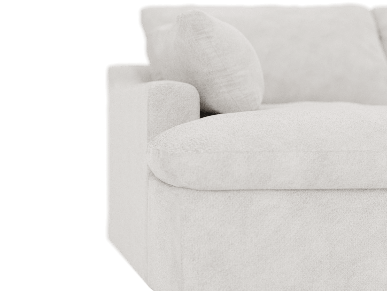 Retreat California Ivory Chaise Sofa - 3 Seater color California Ivory