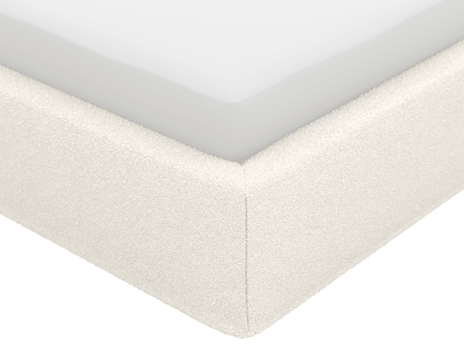 Willow Gas Lift Bed Boucle Ivory color Boucle Ivory