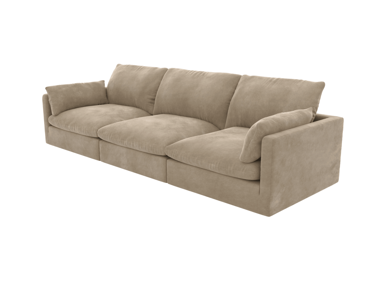 Willow Muse Soft Brown Modular Sofa - 3 Seater color Muse Soft Brown