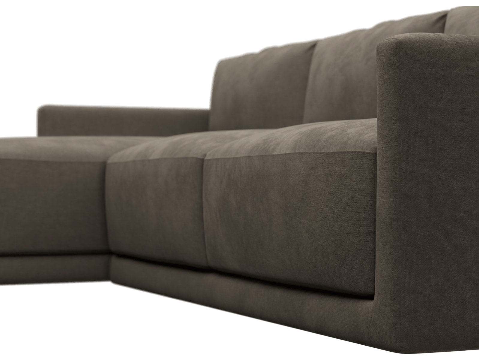 Haven Apt Muse Mink Chaise Sofa color Muse Mink