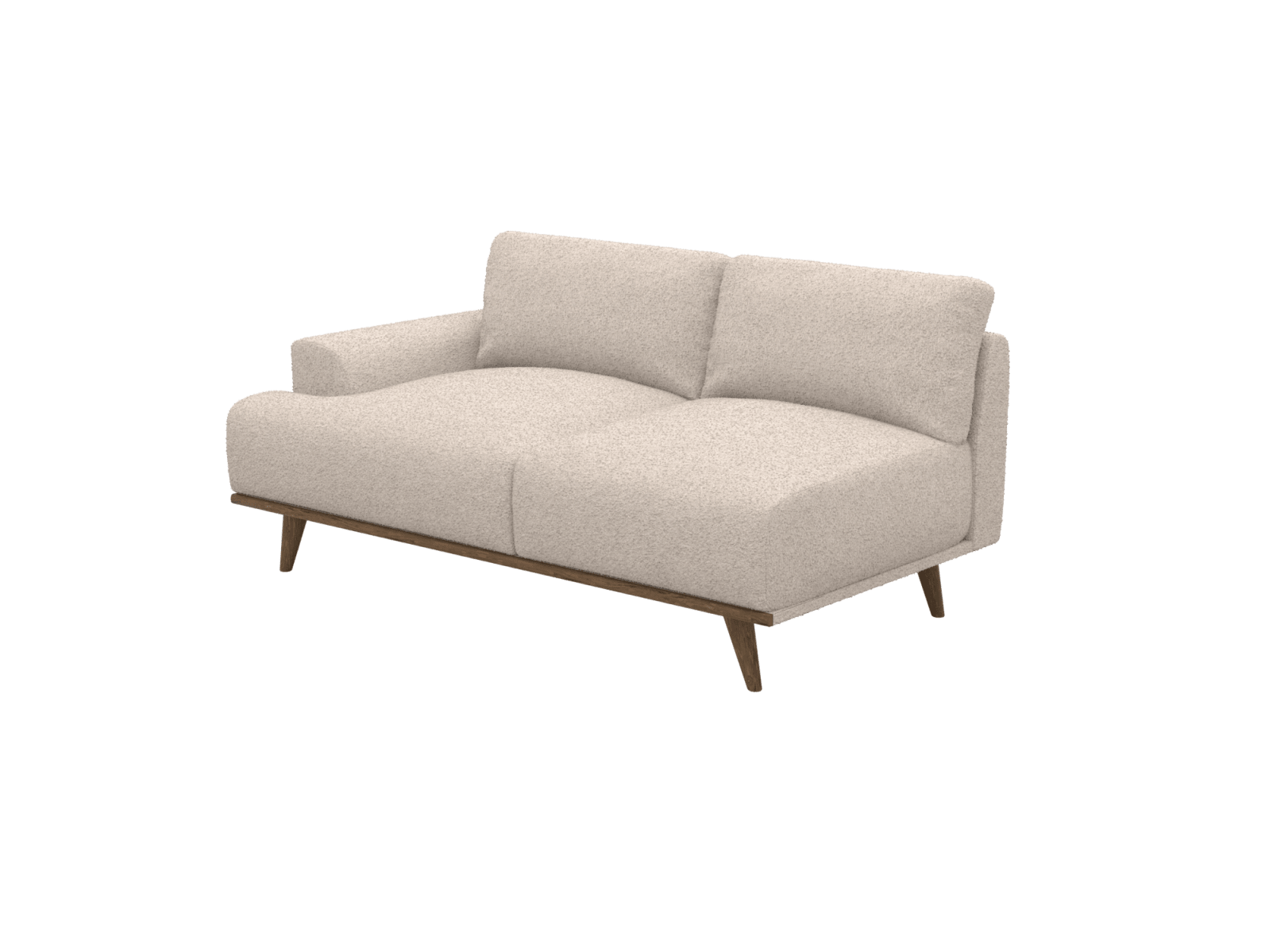 Dane Boucle Pumice 2 Seat Left Facing Sofa Module color Boucle Pumice