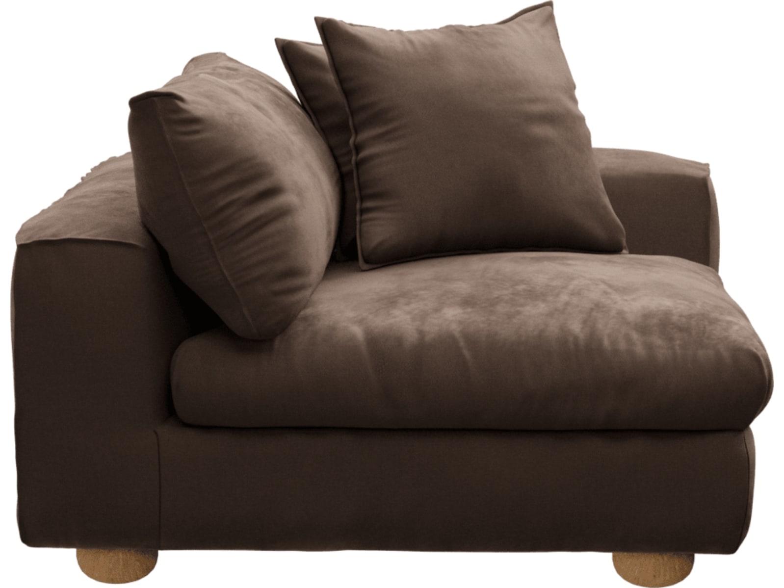 Tully Muse Chocolate Right Arm Facing Chair Module color Muse Chocolate