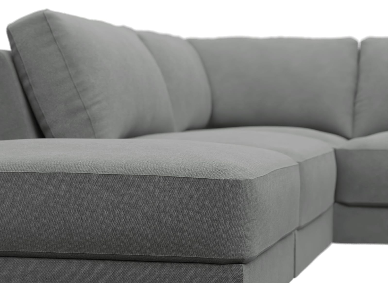 Monica Maya Flint Sofa - 6 Seater LAF Terminal color Maya Flint