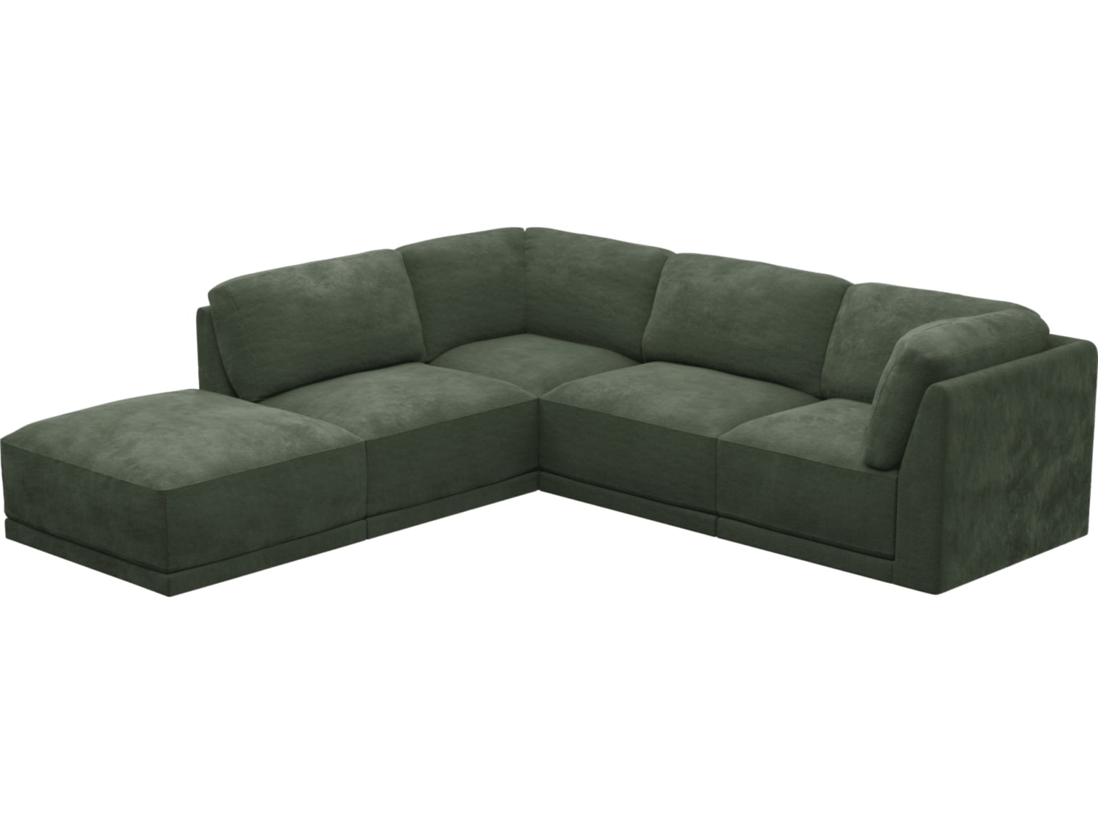 Emily Modular Sofa Muse Forest - 5 Piece color Muse Forest