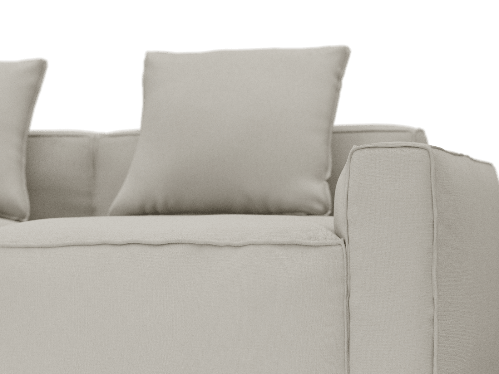 Riley Apt View Cream Sofa - 5 Seater LAF Terminal color View Cream