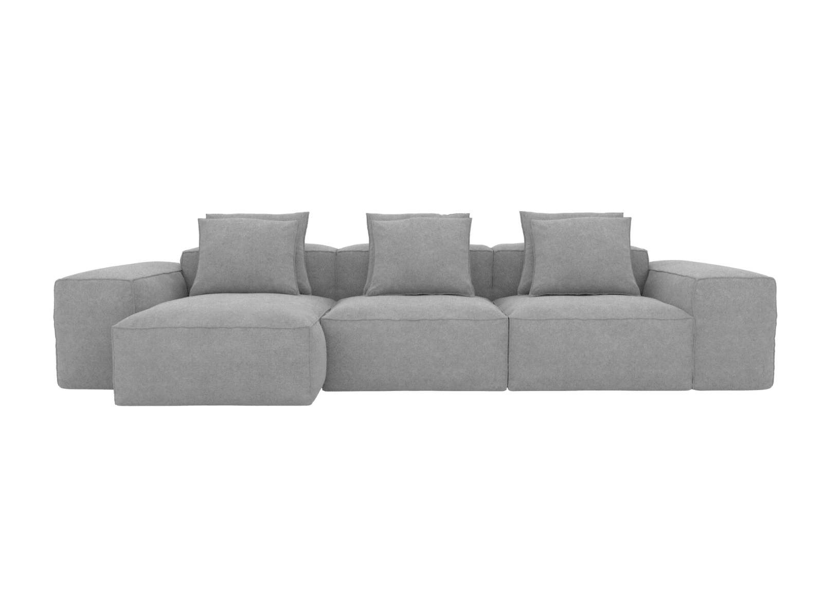 Riley California Slate Modular Chaise Sofa - 3 Seater color California Slate