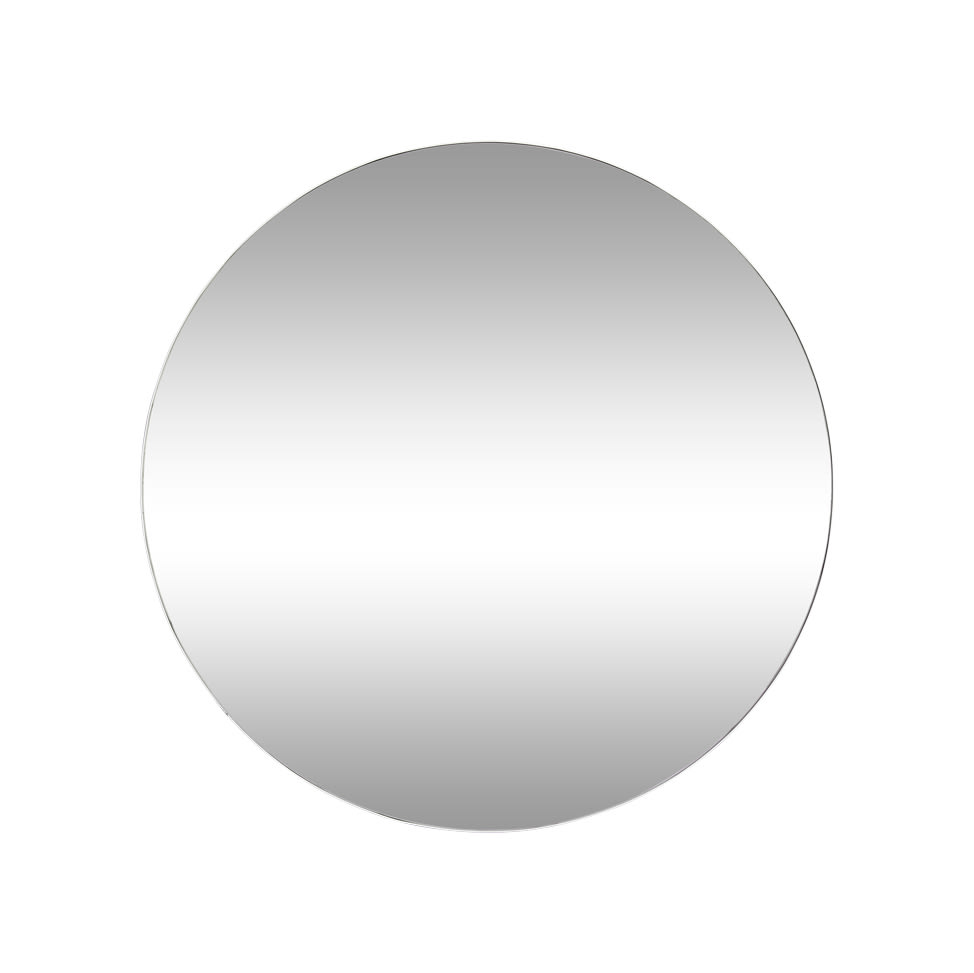 Minim Round Wall Mirror White - 90cm color White