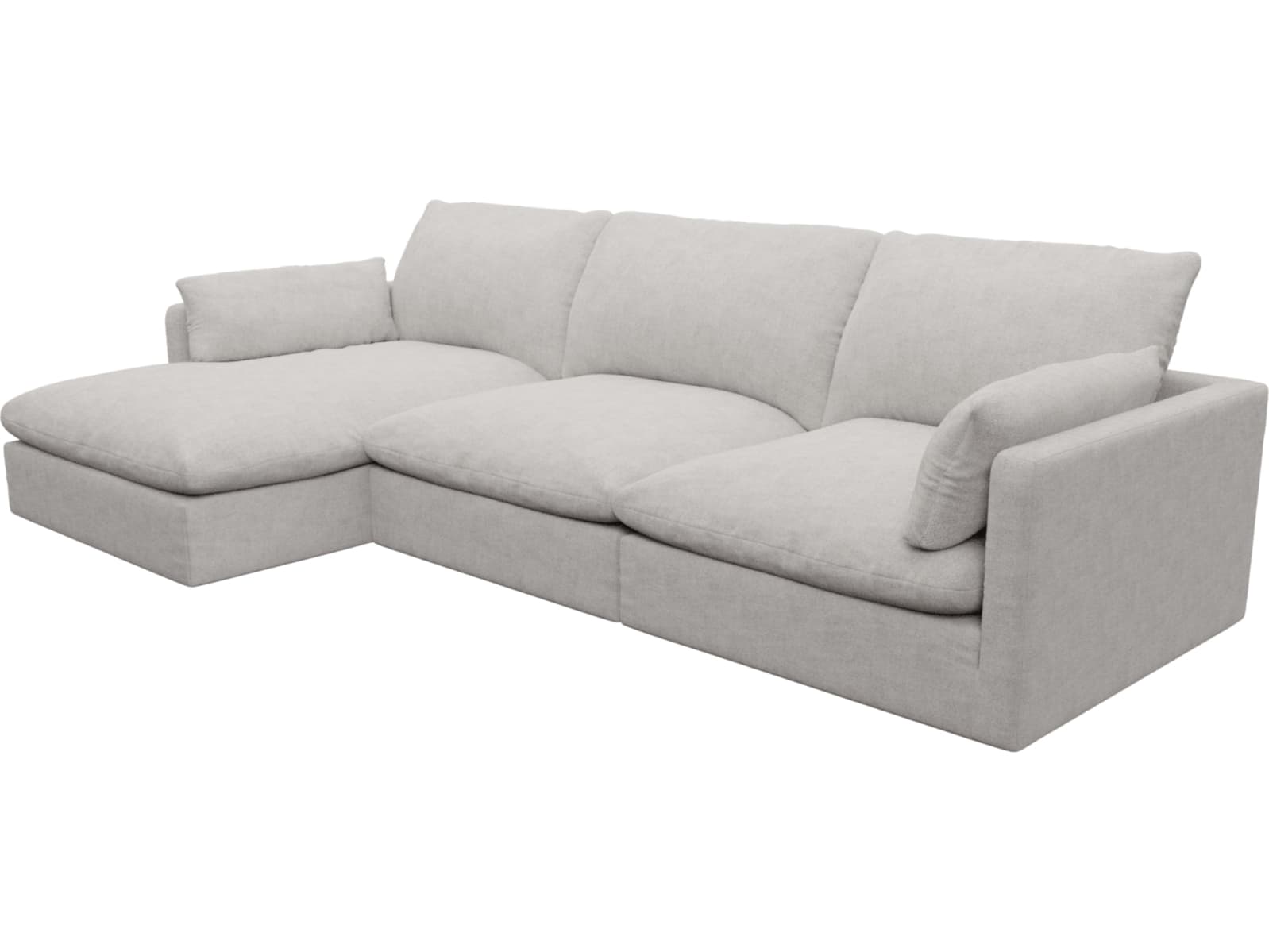 Willow Avon Mineral Chaise Sofa - 3 Seater color Avon Mineral