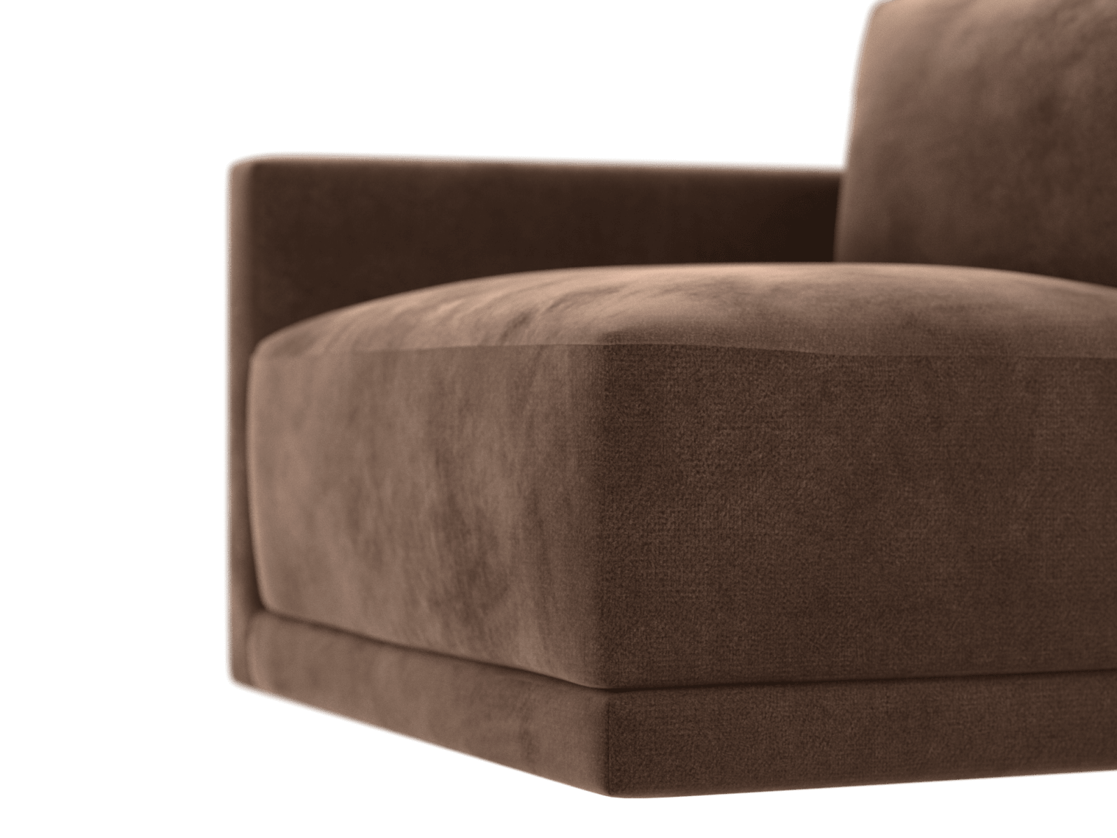 Haven Muse Chocolate Left Arm Facing Sofa Module color Muse Chocolate