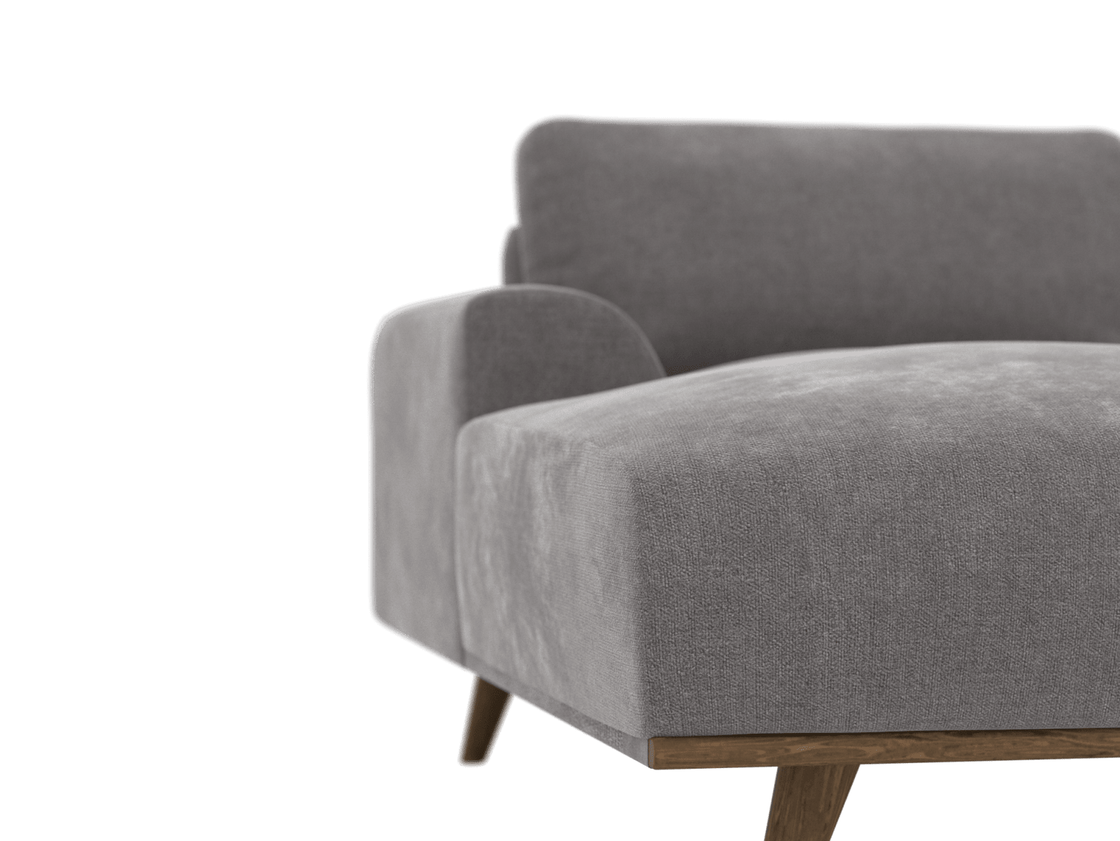 Dane Tribute Storm Chaise Sofa - 3 Seater color Tribute Storm