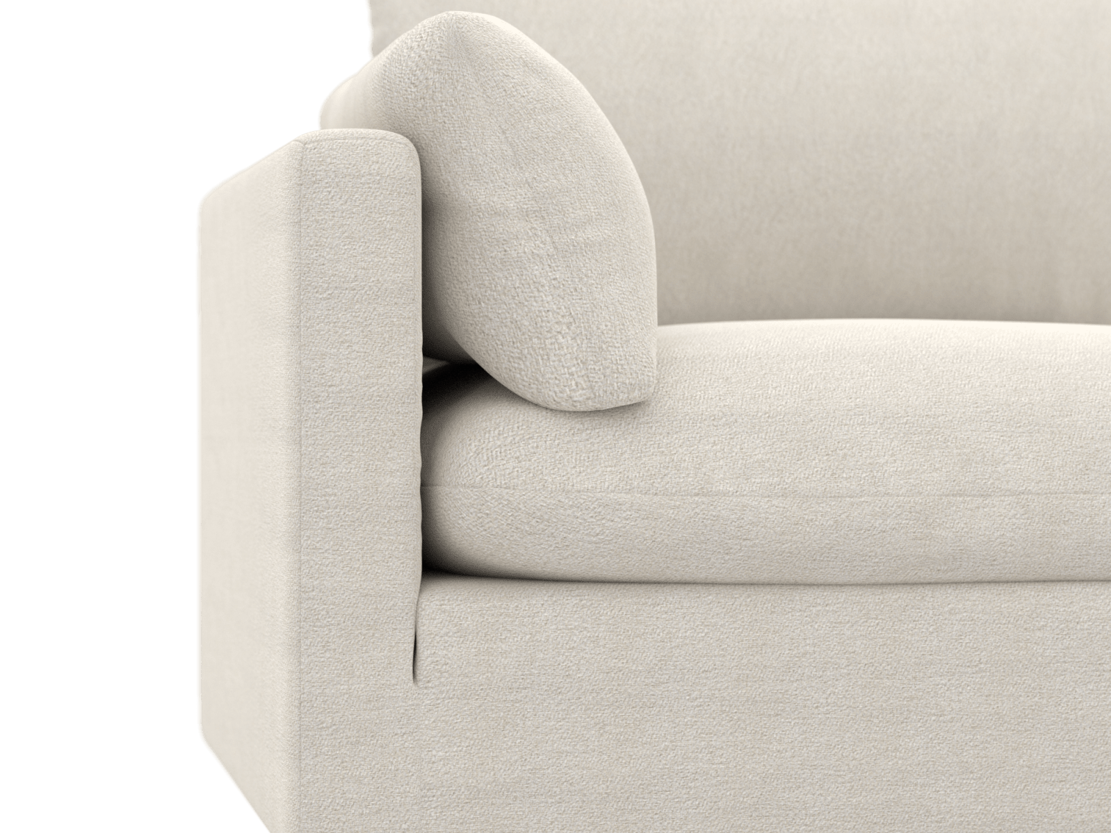 Willow California Ivory Modular Sofa RAF - 5 Seater color California Ivory