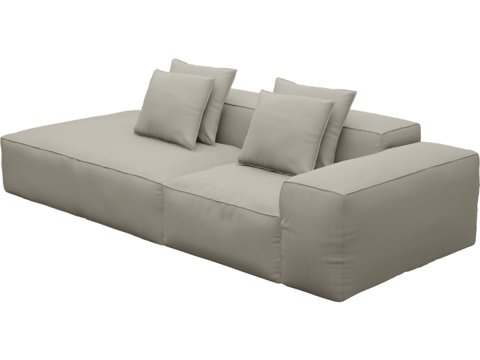 Riley Plaza Natural Modular Sofa - 1x Arm, 1x Armless, 1x Left Terminal color Plaza Natural