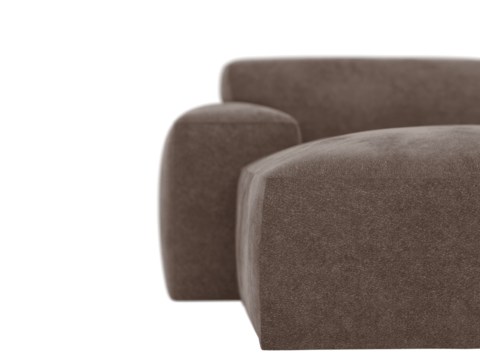 Copenhagen Muse Mink Chaise Sofa - 4 Seater color Muse Mink