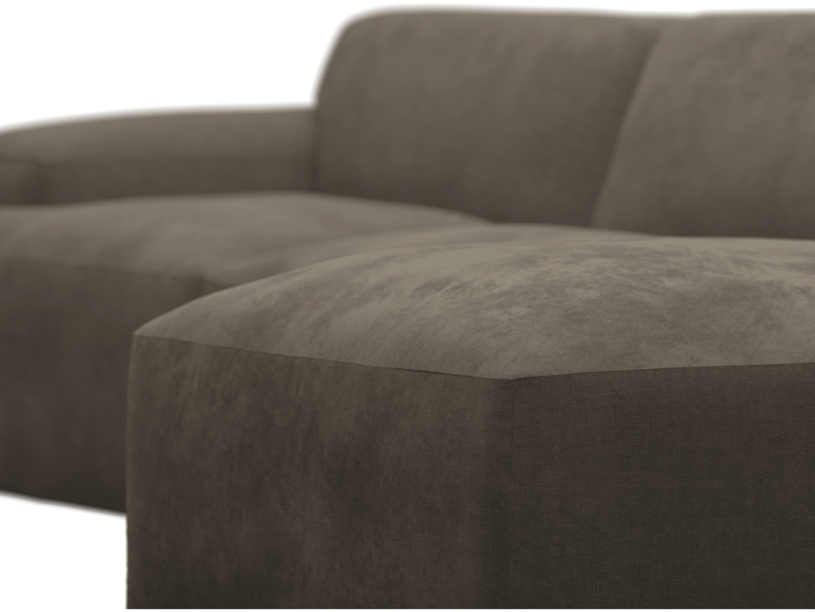 Copenhagen Muse Mink Chaise Sofa - 3 Seater color Muse Mink