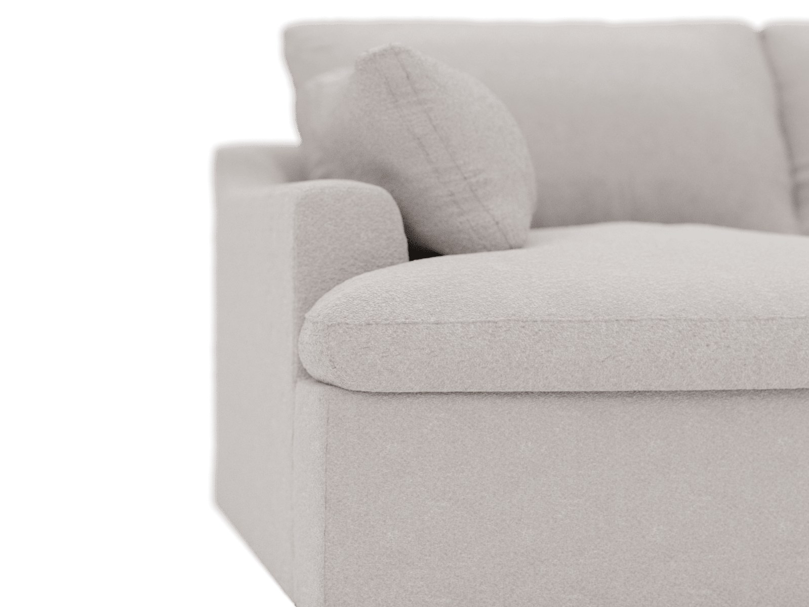 Retreat Boucle Pumice Modular Sofa - 4 Piece color Boucle Pumice