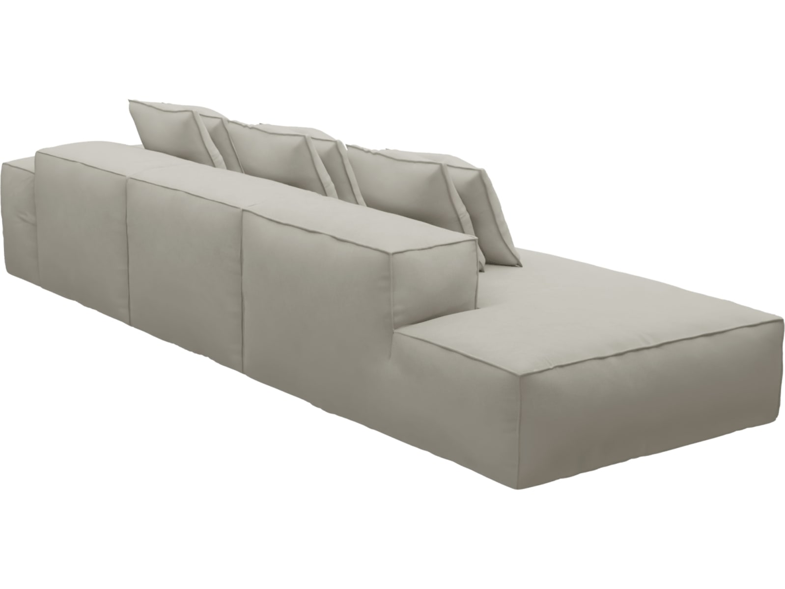 Riley California Ivory Modular Sofa - 1x Arm, 2x Armless, 1x Left Terminal color California Ivory