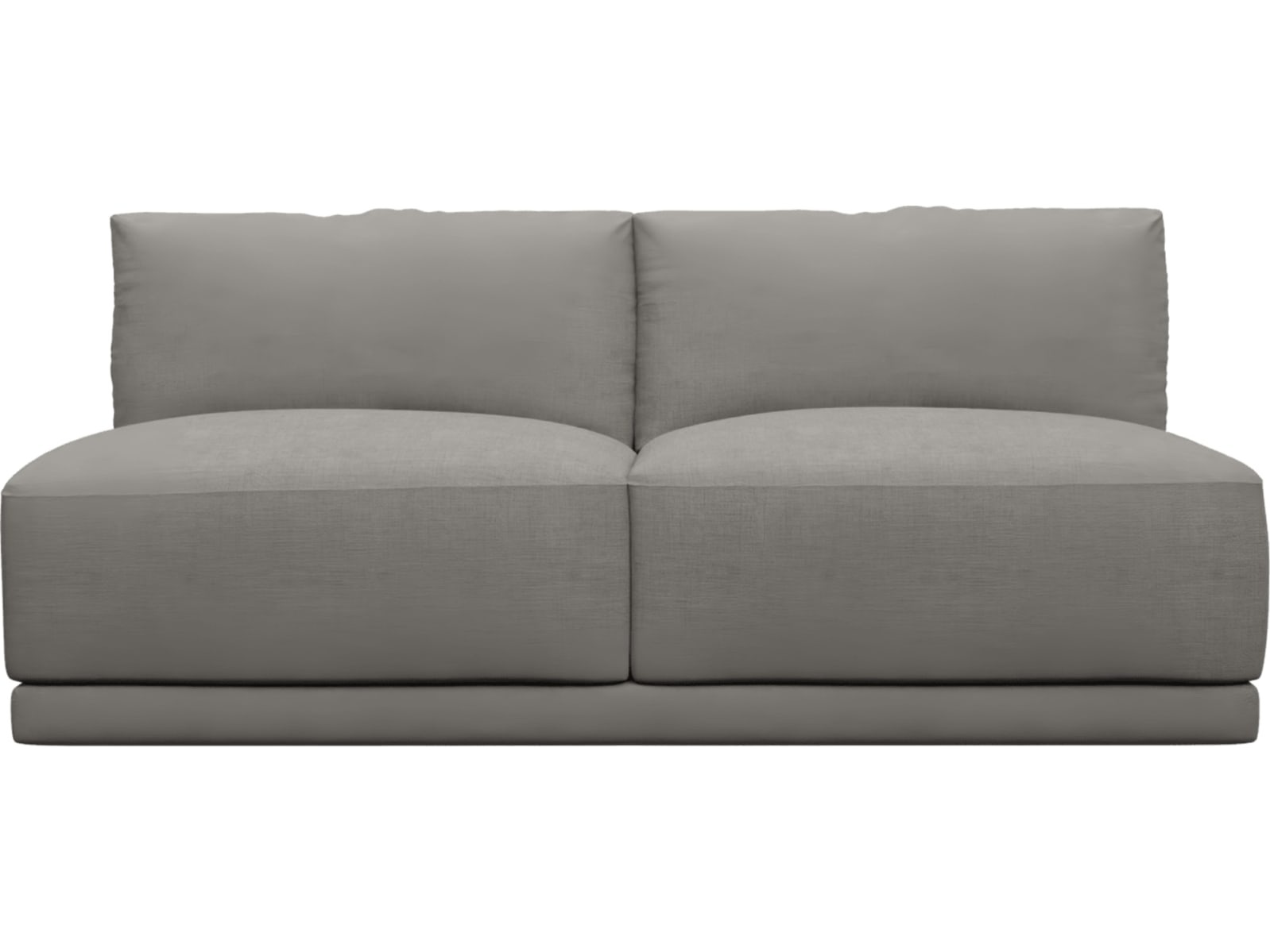 Haven Isla Soft Grey 2 Seater Armless Sofa Module color Isla Soft Grey