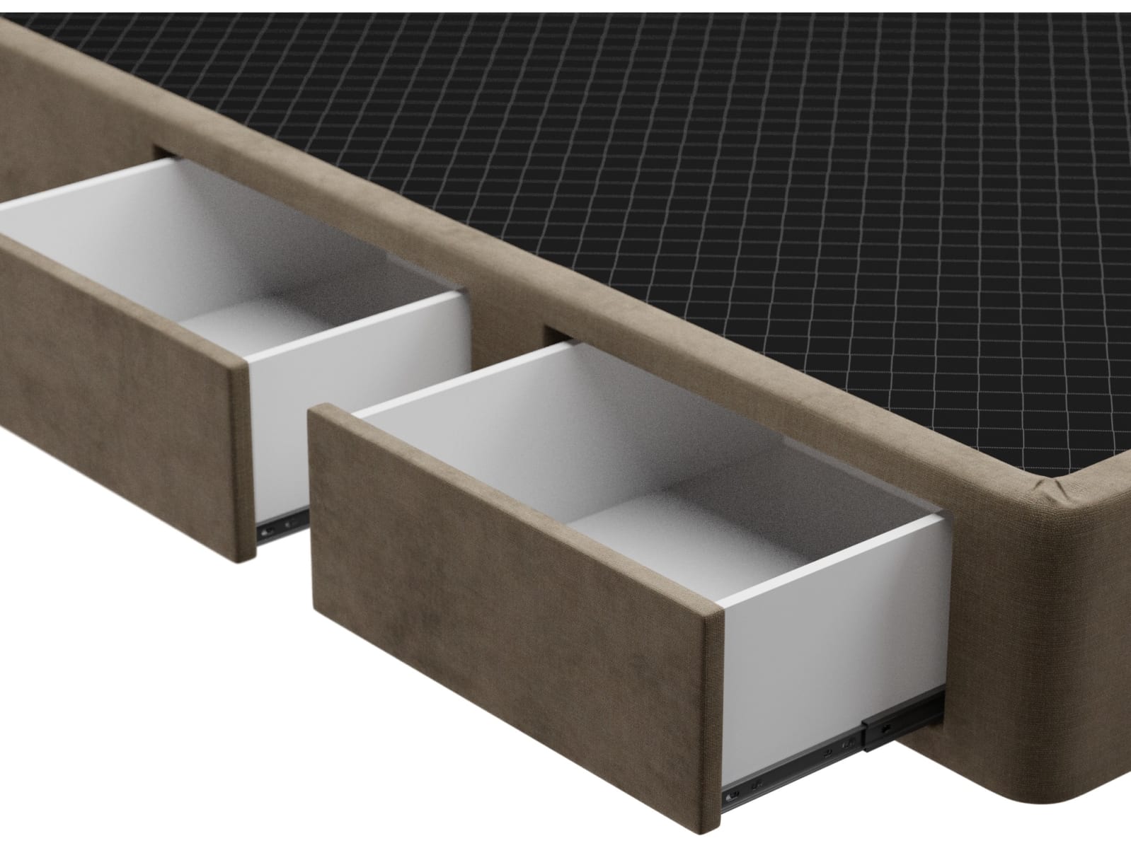 Zenith Storage Drawer Bed Base Tribute Walnut color Tribute Walnut