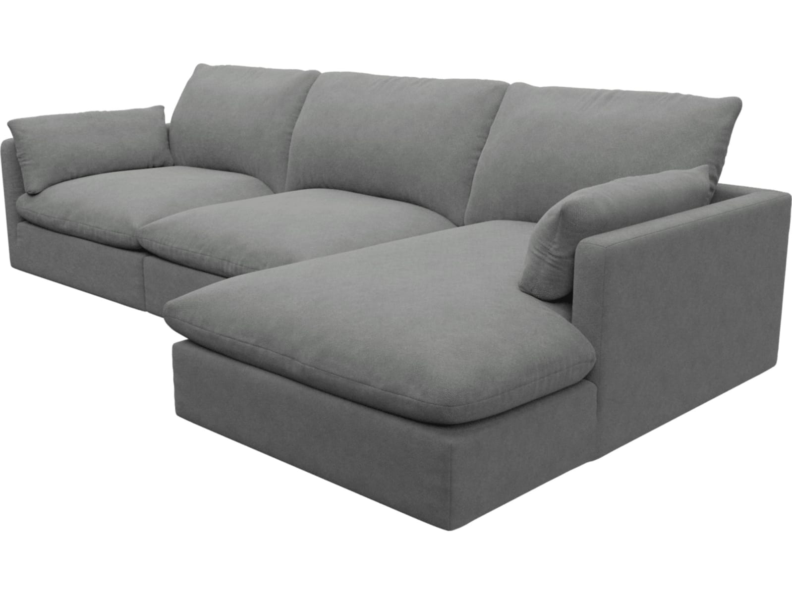 Willow Maya Flint Chaise Sofa - 3 Seater color Maya Flint