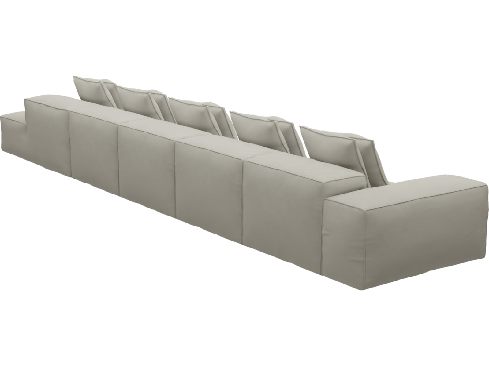 Riley California Ivory Modular Sofa - 1x Arm, 4x Armless, 1x Right Terminal color California Ivory