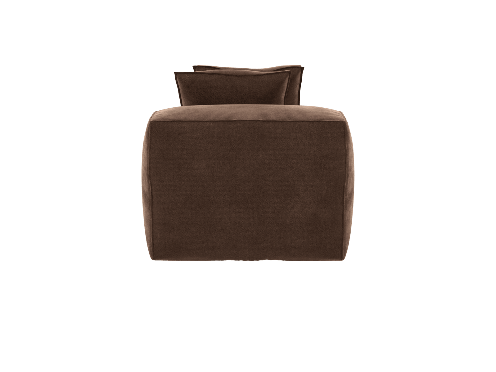 Riley Muse Chocolate Armless Sofa Module color Muse Chocolate