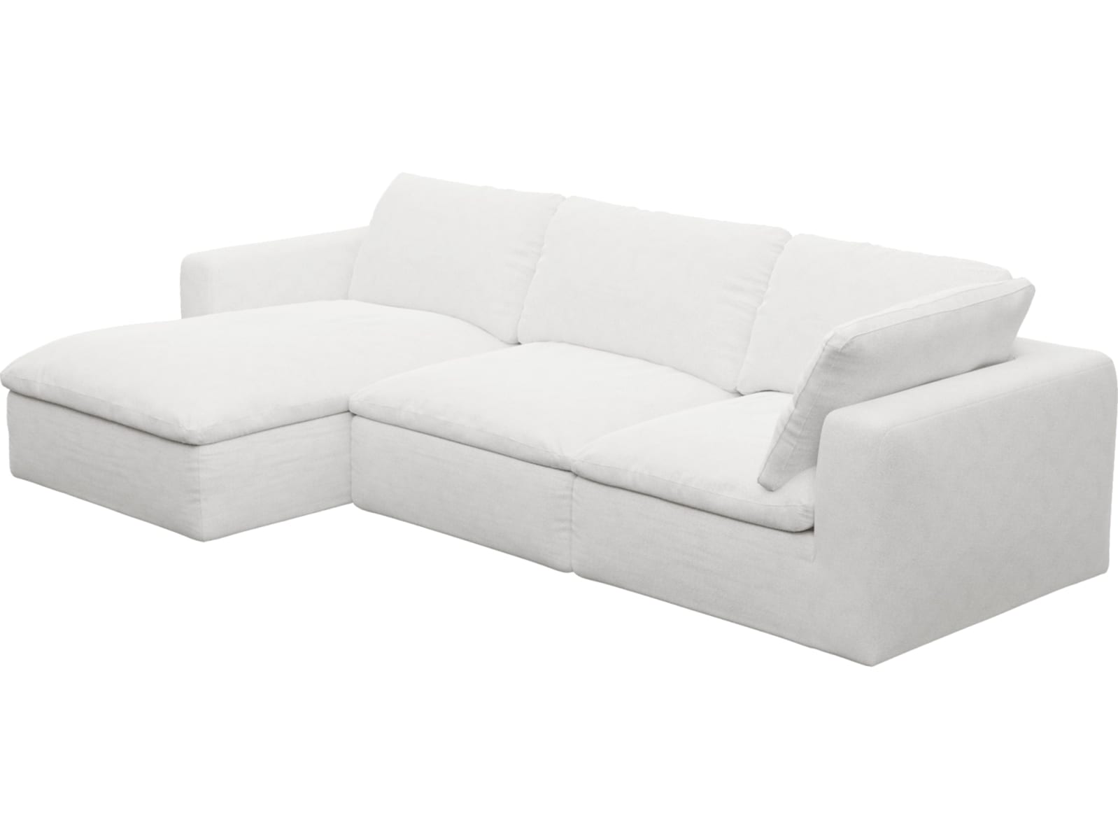 Cloud Deep Noa Fog Modular Sofa - 3 Seater Chaise color Noa Fog