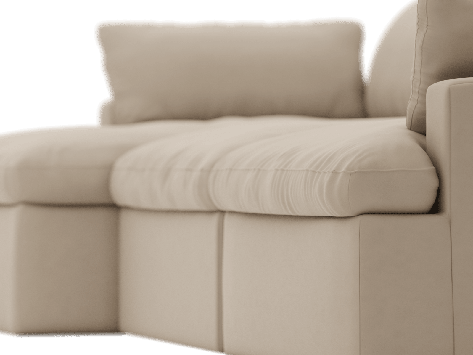 Retreat Blaze Latte Chaise Sofa - 3 Seater color Blaze Latte