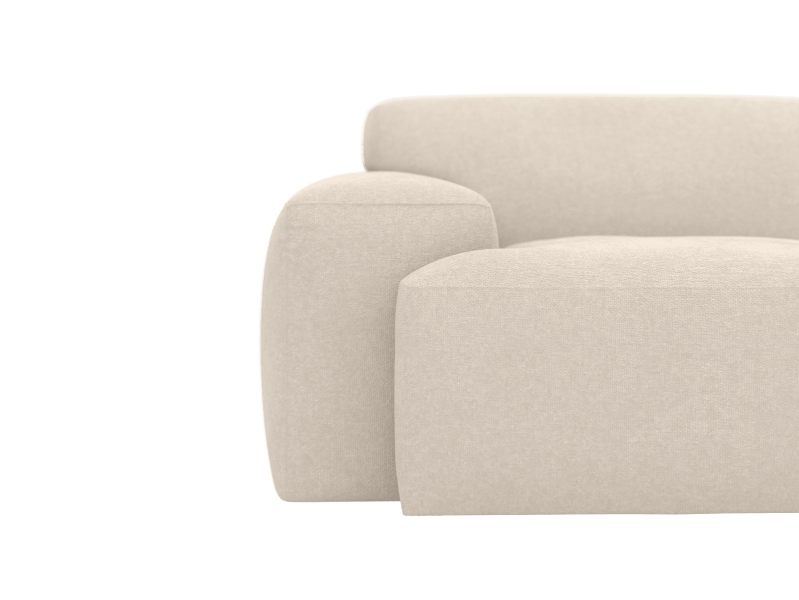 Copenhagen Tribute Shell Chaise Sofa - 4 Seater color Tribute Shell