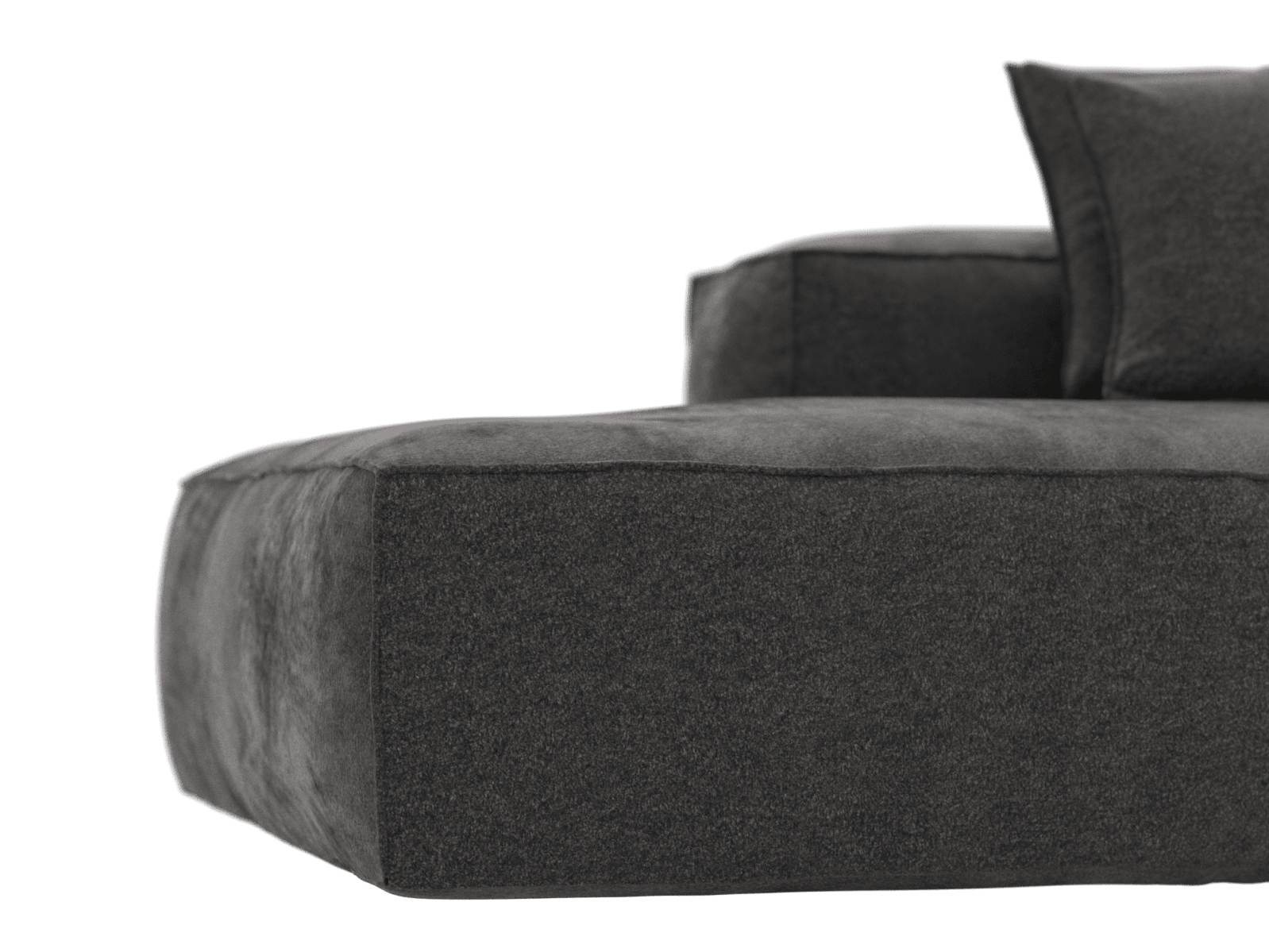 Riley California Charcoal 6 Seater Terminal Left Modular Sofa color California Charcoal