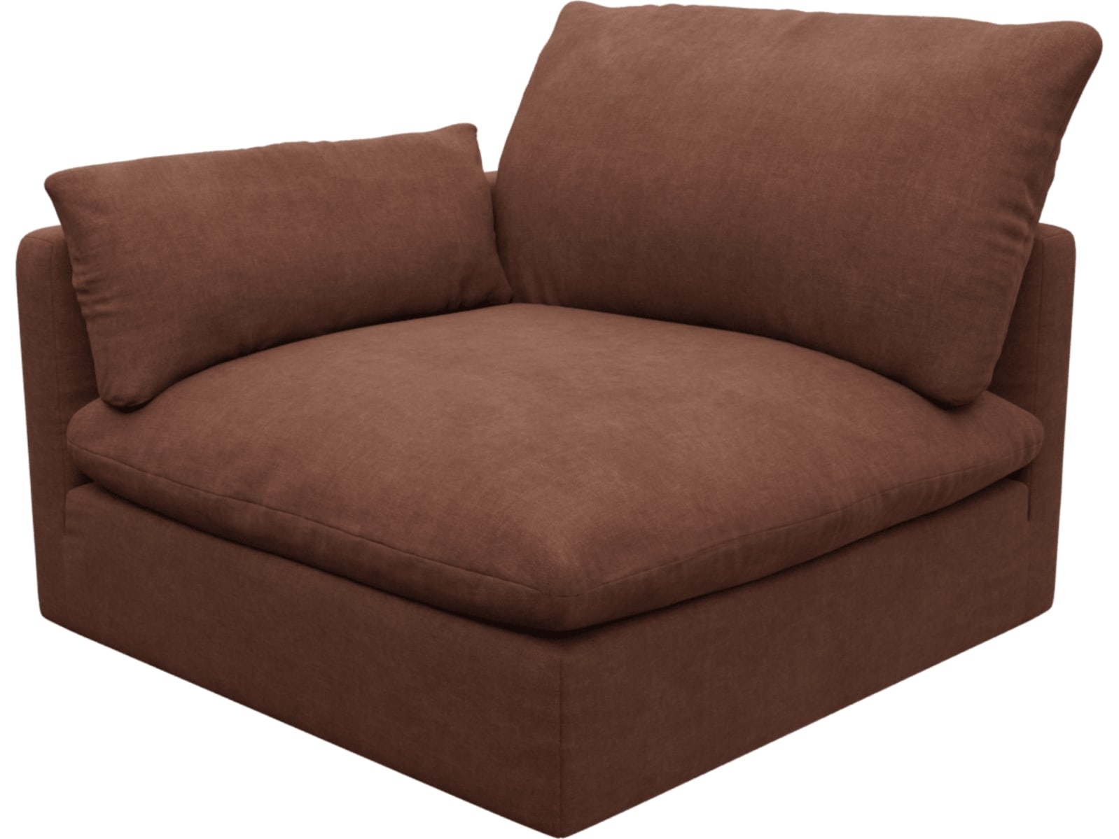 Willow Muse Rust 1 Seat Left Arm Facing Sofa Module color Muse Rust