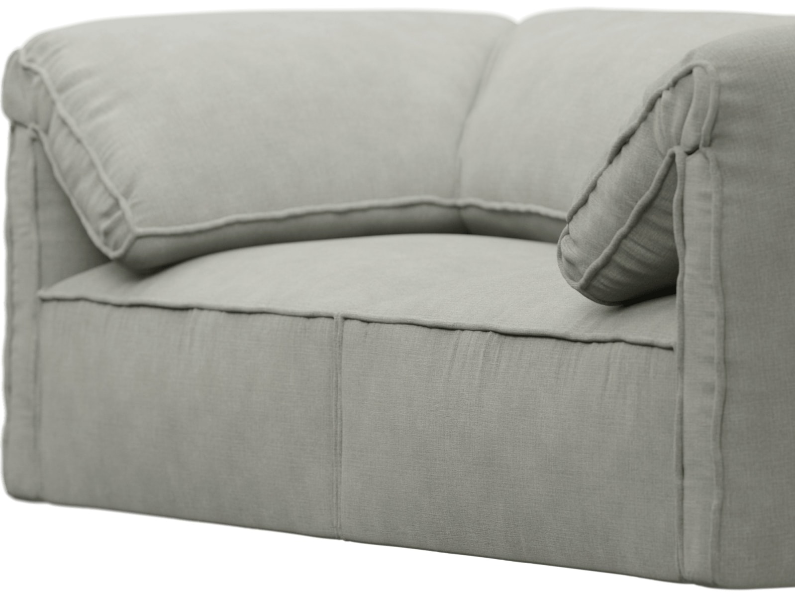 Kai Toorak Pebble Modular Sofa - 2 Seater color Toorak Pebble