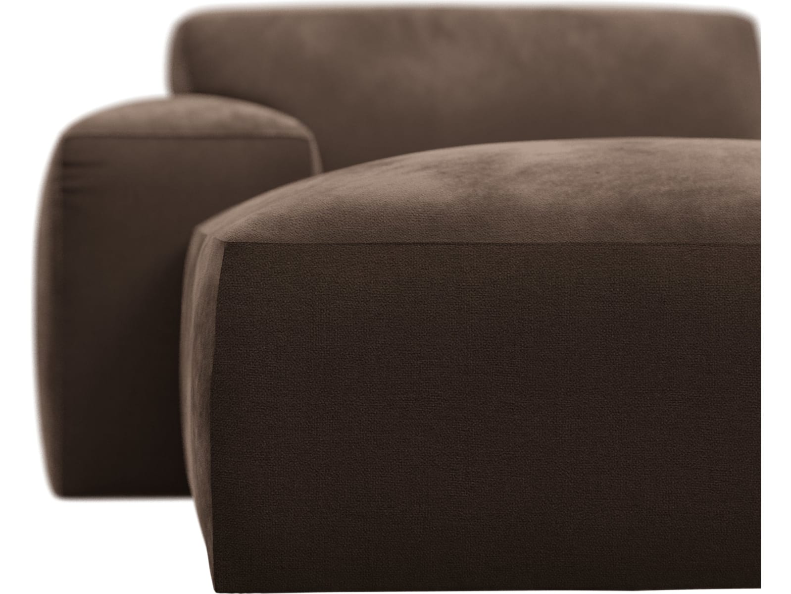 Copenhagen Muse Chocolate Left Arm Facing Chaise Module color Muse Chocolate