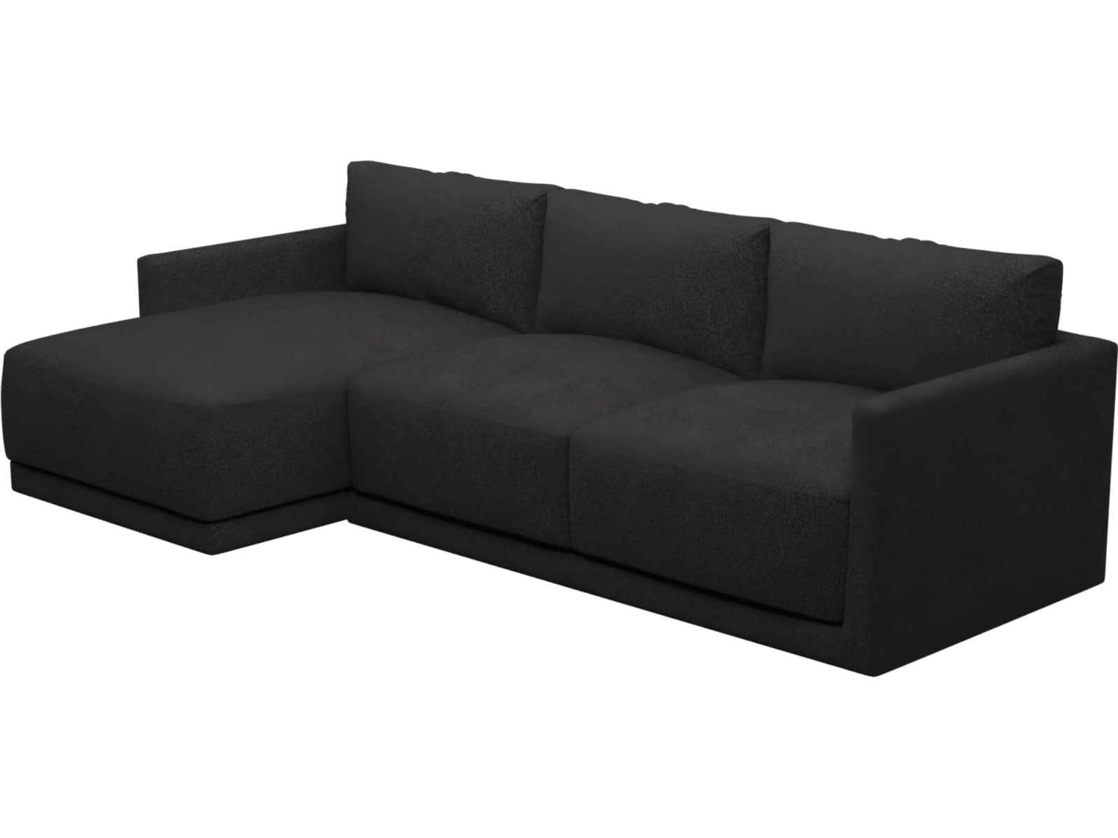 Haven Apt California Charcoal Chaise Sofa color California Charcoal