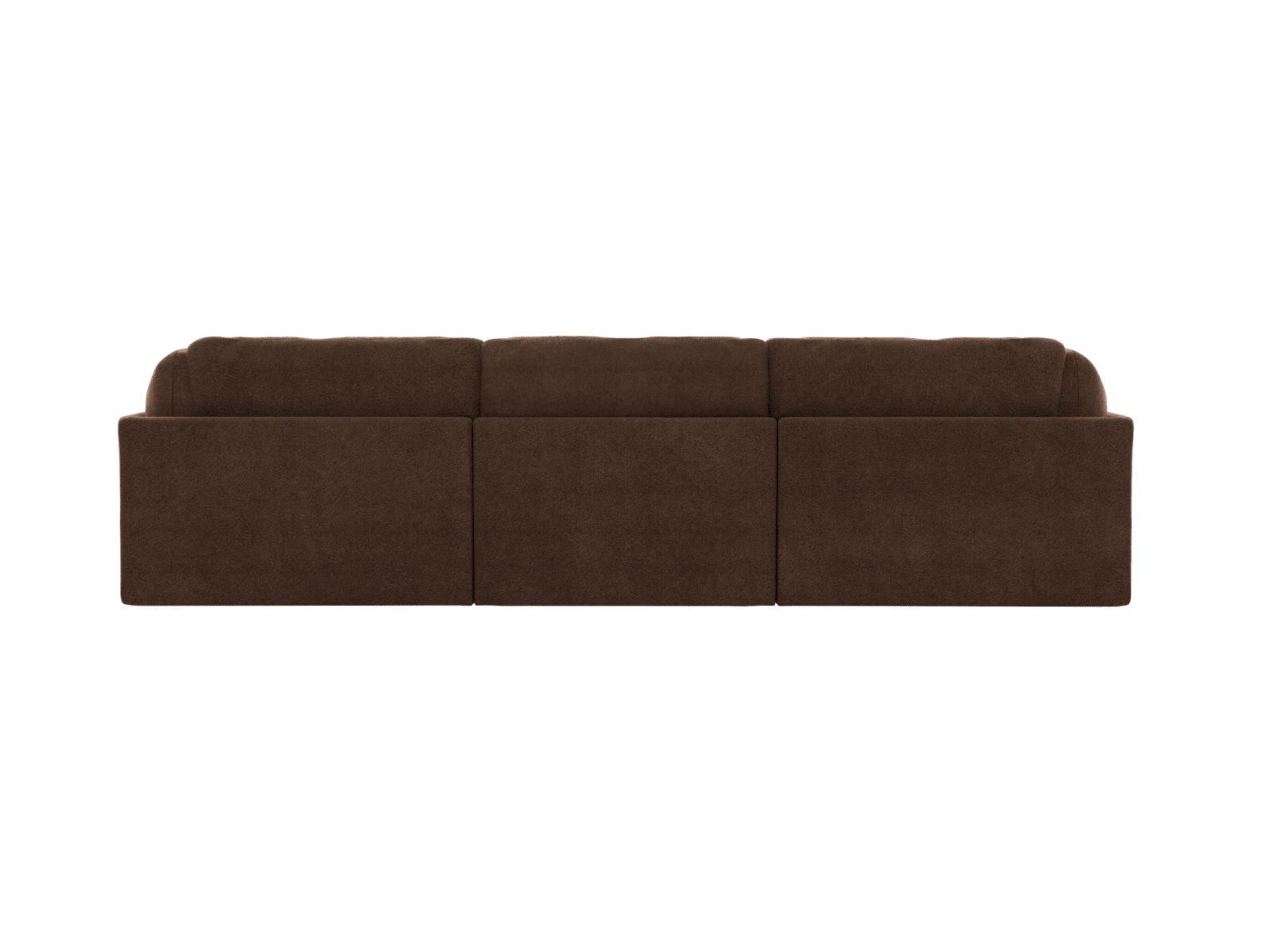 Finley Muse Chocolate Modular Sofa - 3 Seater and Ottoman color Muse Chocolate