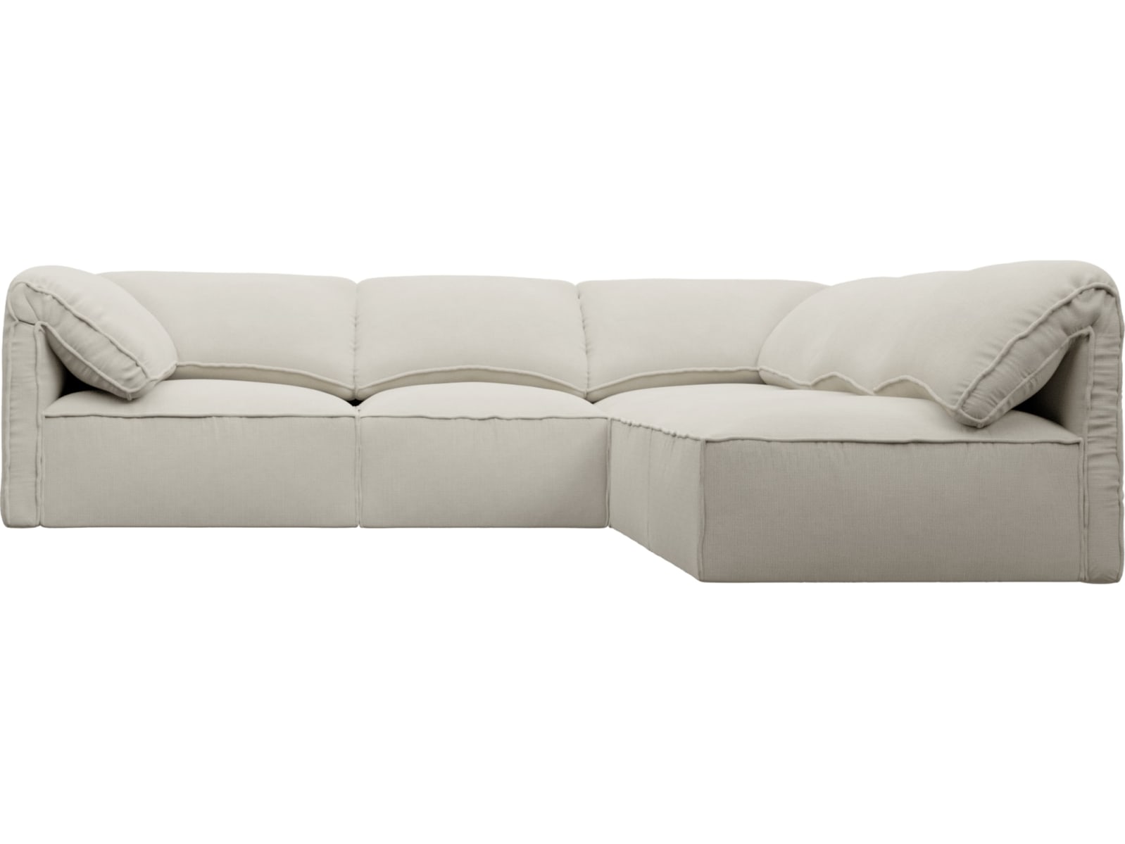 Kai Toorak Pearl Modular Sofa - 5 Seater color Toorak Pearl
