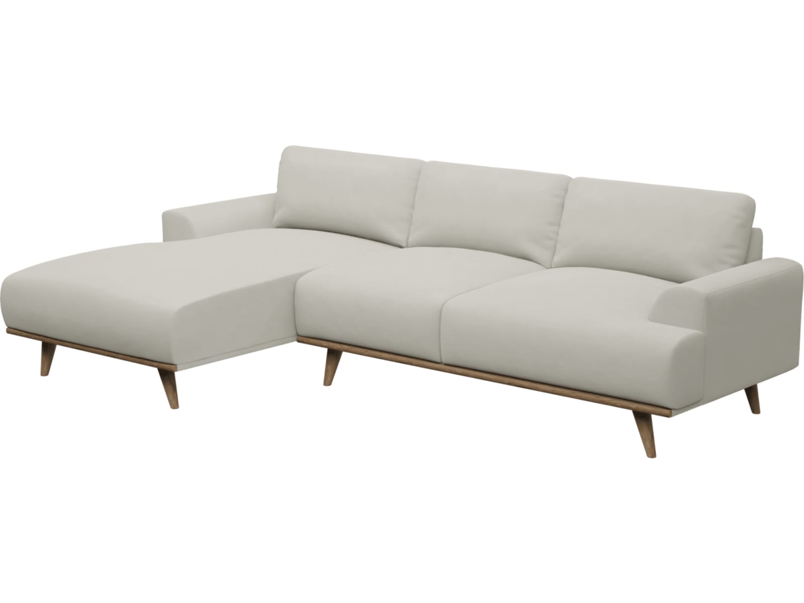 Dane California Ivory Chaise Sofa - 3 Seater color California Ivory