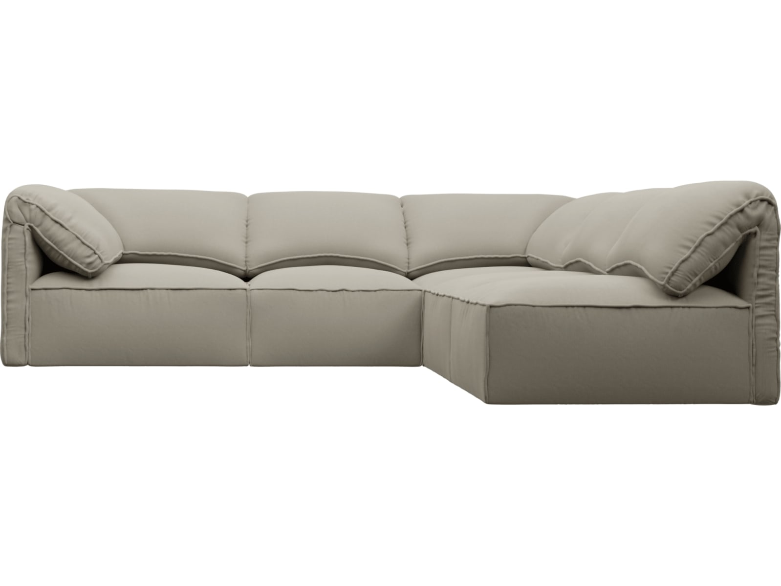 Kai Plaza Natural Modular Sofa - 5 Seater color Plaza Natural
