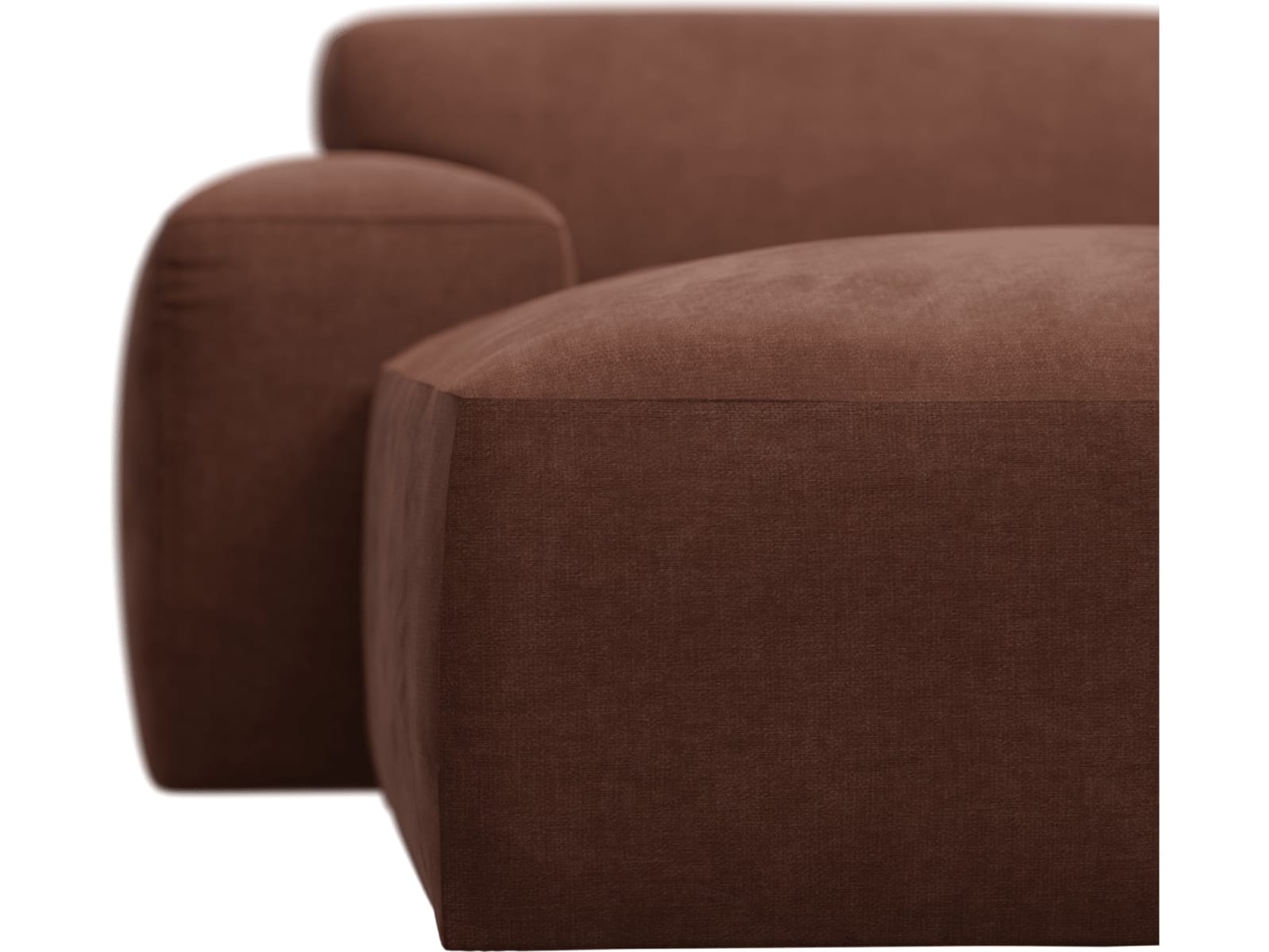 Copenhagen Muse Rust Chaise Sofa - 3 Seater color Muse Rust