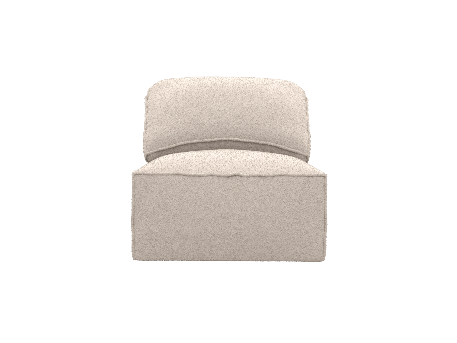 Kai Boucle Pumice Armless Module color Boucle Pumice