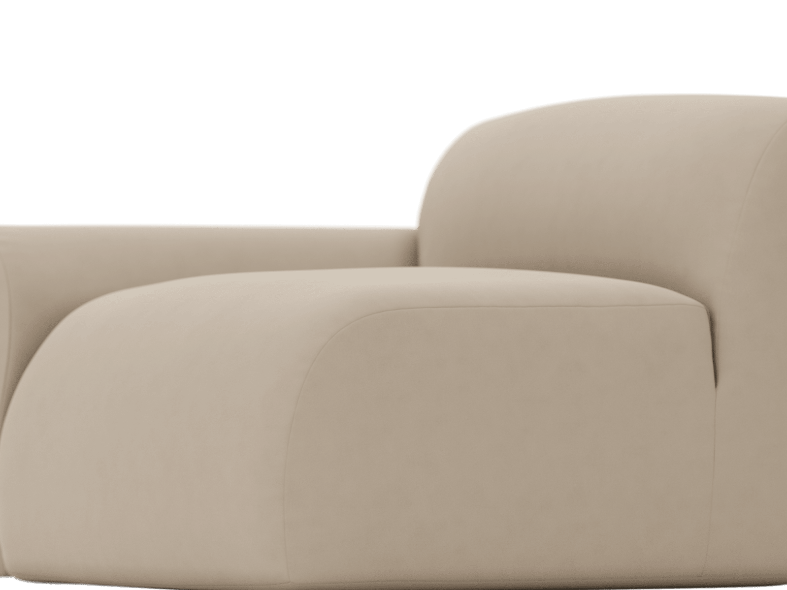 Malmo Blaze Latte 1 Seat Left Arm Facing Sofa Module color Blaze Latte