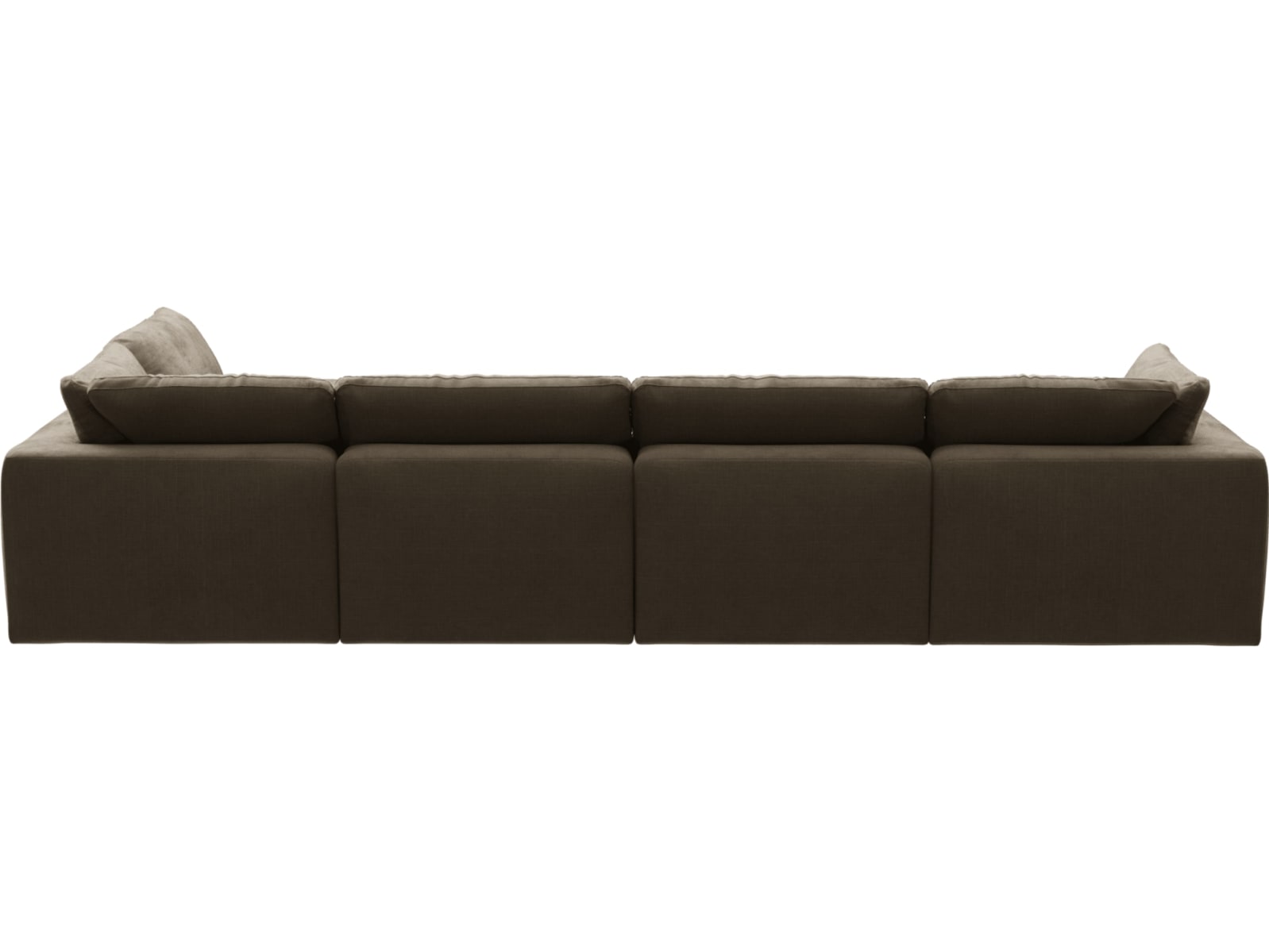 Cloud Deep Tribute Walnut Modular Sofa - 6 Piece color Tribute Walnut