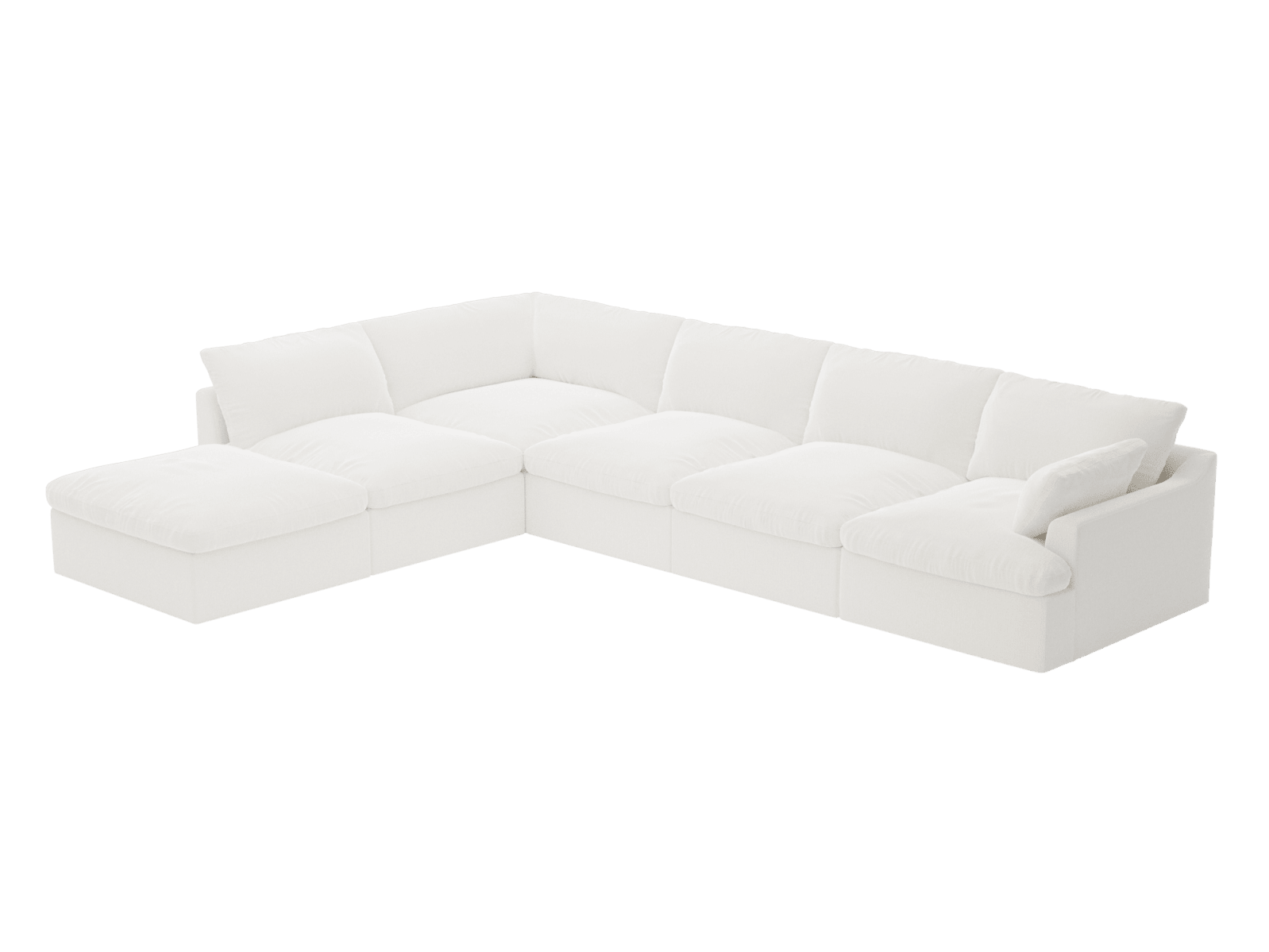 Retreat Tribute Ice Modular Sofa - 6 Seater LAF Terminal color Tribute Ice